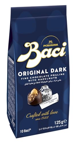 Baci Perugina Classico Cioccolatini Fondente Luisa con Gianduia Nocciola, 125g