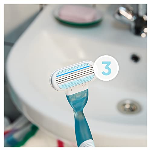 Gillette Venus Smooth Lametta Donna, 4 Lamette di Ricambio per Rasoio Donna, Confezione da 4 Ricambi con 3 Lame, Rasatura Veloce ed Efficace