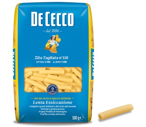 De Cecco Pasta Zita Tagliata - 6 pezzi da 500 g [3 kg]