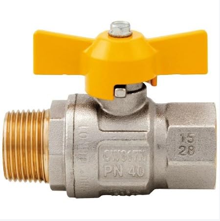 CG94 VALVOLA A SFERA PER GAS MANIGLIA A 'T'-A norme DVGW GAS ISO 7/1. Femmina/femmina.