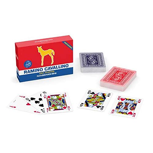 Poker Mania Shop Carte Ramino Cavallino Oro in PVC Masenghini