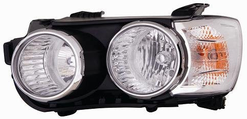 CG94 PROIETTORE H7-H1 C/MOTORE ELETT. [Lato SX] PARABOLA NERA CON BORDO CROMATO Per Auto: AVEO