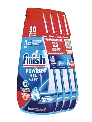Finish Powergel Gel Detersivo per Lavastoviglie Liquido, Multiazione