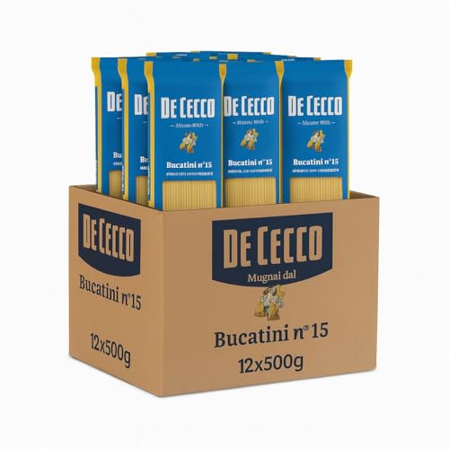 12 PEZZI PASTA BUCATINI N 15 DE CECCO GR 500