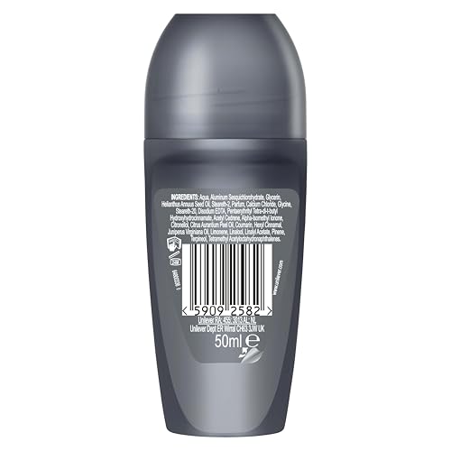 Dove Men+Care Deodorante Roll On Advanced Care Clean Comfort, Deodorante Uomo Antitraspirante Senza Alcol, con 1/4 di Crema Idratante, Protezione Fino a 72 Ore, 50 ml