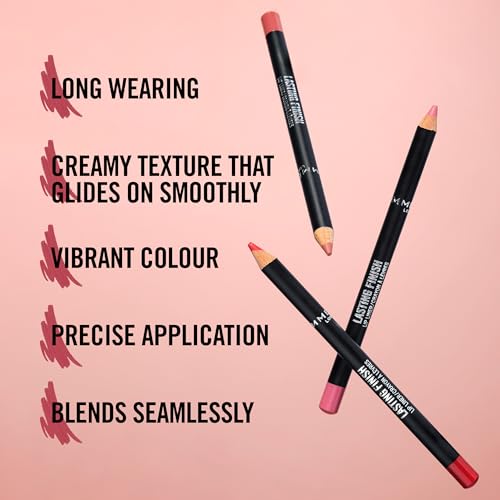 Rimmel London Lasting Finish Matita Labbra, Lunga Durata e Colore Intenso, 110 Spice, 1.2 g