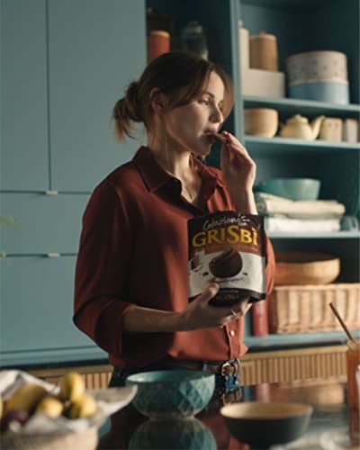 Grisbì Cioccolato - Biscotti di Croccante Pasta Frolla al Cacao, Ripieni di Morbida Crema al Cioccolato, Ideali per Colazione, Confezione da 20 Biscotti, 250 gr