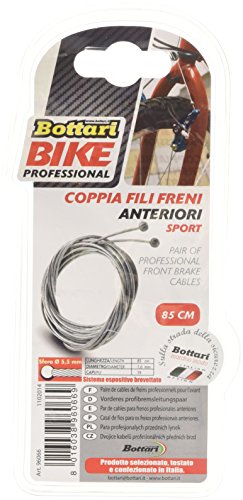Bottari 96066, Coppia Fili Freni Anteriori per Biciclette Unisex-Adulto, Argento