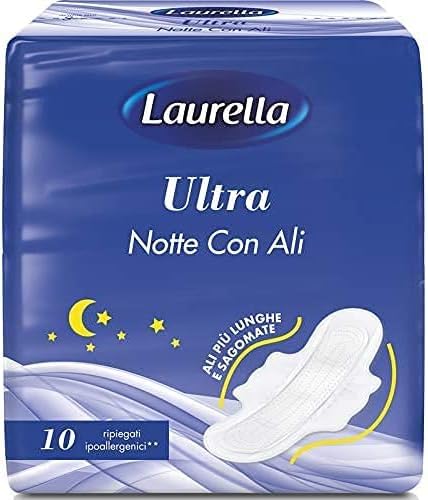 ASSORBENTI LAURELLA ULTRA NOTTE CON ALI 6 CONFEZIONI DA 10 PEZZI (6)