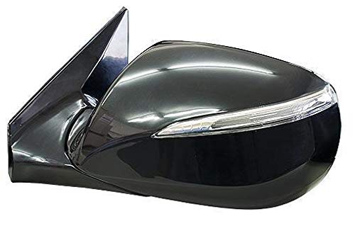 CG94 RETROVISORE ELETT. Termico Rib. C/Fan. E Luce di CORTESIA Destro [Lato Passegero] per Auto: Santafe - Calotta Nera VERNICIABILE - 10PIN