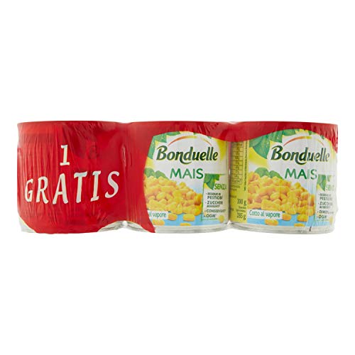 Bonduelle - Mais, Croccante e Naturalmente Dolce - 6 confezioni da 3 pezzi da 300 g [18 pezzi, 5400 g]