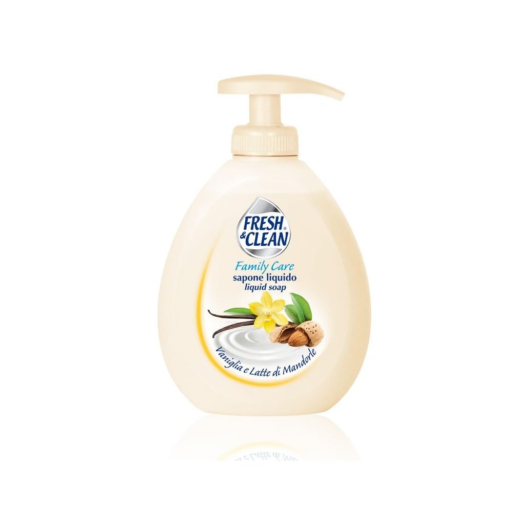 Sconosciuto Fresh & Clean Sapone Liquido Vaniglia/mandorle 300 ml, SAPLIQU1FRC3VAN