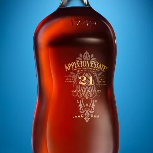 Appleton Estate - Rum Giamaicano Invecchiato 21 Anni, Nassau Valley Casks, Astucciato, 70cl, 43% Vol