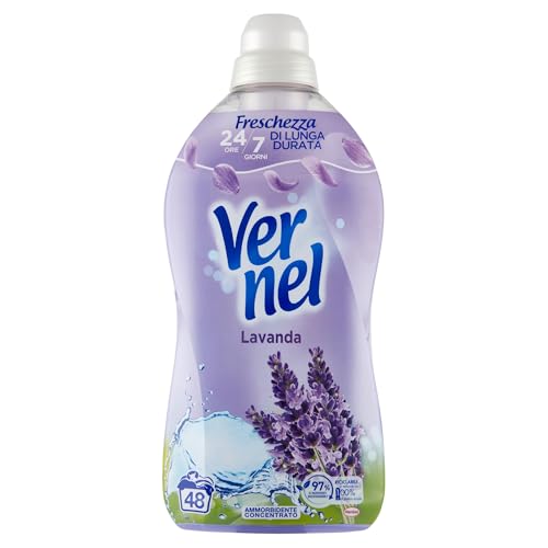 Vernel Lavanda Ammorbidente Lavatrice Concentrato Profumato, Intensa Freschezza e Morbidezza, confezione XXL da 1,9 litri