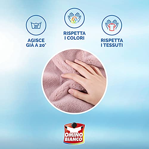 Omino Bianco - Additivo Lavatrice Totale 5 Azioni in 1 Idrocaps, Capsule Idrosolubili per Bucato, Azione Smacchiante e Igienizzante, 12 Caps