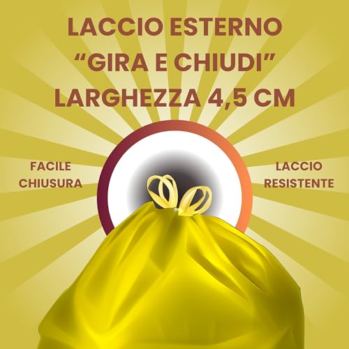 FRIO - Sacchetti spazzatura PROFUMATI 30 Litri - 52x58cm - Confezione da 15 Sacchetti per la Spazzatura di Qualità Premium, extra resistenti
