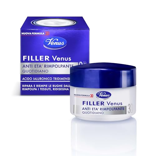 Venus Filler Venus 3D Crema Antietà Volumizzante con Acido Ialuronico Tridimensionale, 50ml