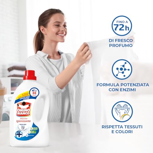 Omino Bianco - Detersivo Lavatrice Liquido, Igienizzante