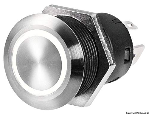 OSCULATI Interruttore Flat Inox ON-off 12 V Blu