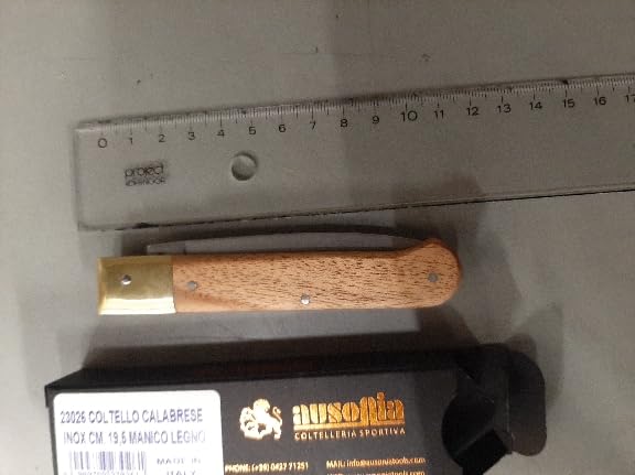 AUSONIA - Coltello da tasca modello Calabrese manico legno Cm 19,5