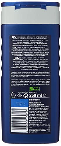 Nivea Men Energy Shower Gel, 250 ml - Pack of 6