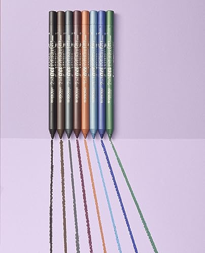 Deborah Milano Kajal, eyeliner 2 in 1 e eyeliner impermeabile, 07 blu, a lunga durata, impermeabile, ultra pigmentato e cremoso, dona un aspetto intenso e definito, 1,21 g