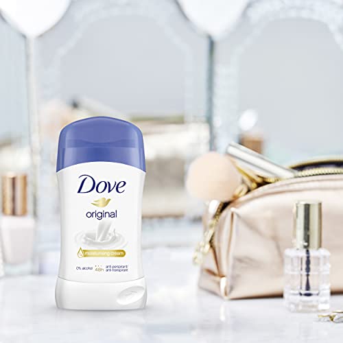 Dove Deodorante stick originale anti-traspirante protegge 48 ore dall'odore del corpo e dall'umidità delle ascelle, 40 ml, 1 pezzo