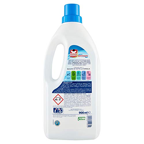 Omino Bianco - Additivo Igienizzante Liquido per Bucato, 900 ml (Confezione da 4)
