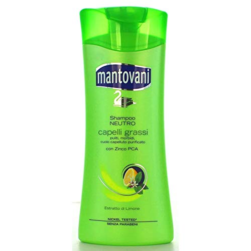 MANTOVANI SHAMPOO NEUTRO CAPELLI GRASSI CON ZINCO PCA ESTRATTO DI LIMONE 400 ML [CONFEZIONE DA 6 PEZZI]