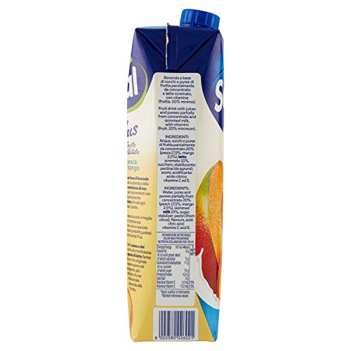 Santal - Plus, Bevanda Analcolica, Pesca e Mango - 12 pezzi da 1 l [12 l]