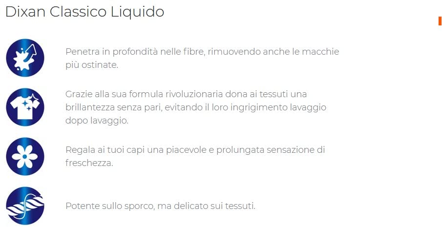 Dixan Liquido Classico Pulito Profondo, Detersivo lavatrice liquido contro le macchie più ostinate, in formato da 30 lavaggi
