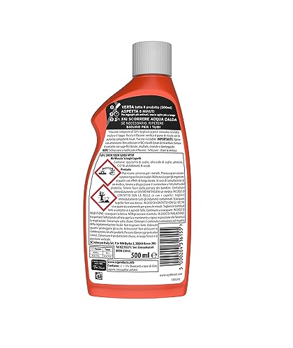 Mr Muscle Sciogli Capelli, Stura Lavandini e Scarichi, Disgorgante, Forte per Capelli e Peli di Animali, Sicuro per i Tubi - Formato scorta da 6 pezzi da 500ml