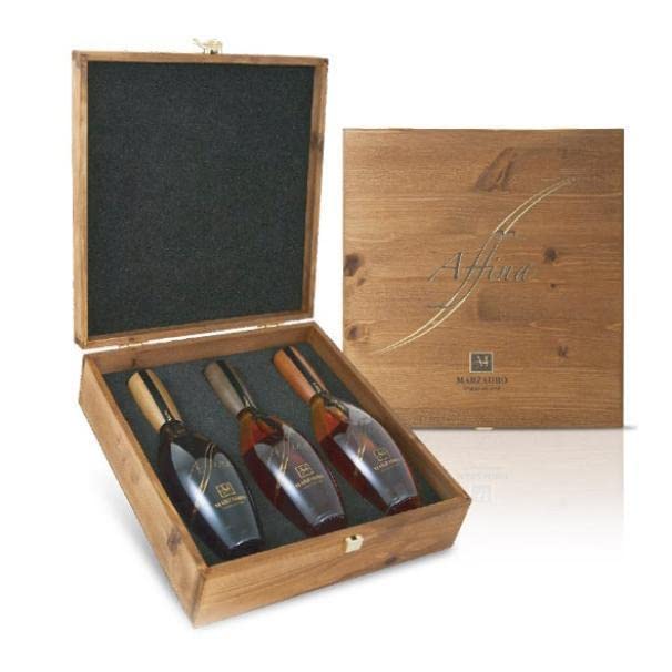 DISTILLERIA MARZADRO CONFEZIONE GRAPPA AFFINA 3 BOTTIGLIE DA 350 CL IN CONFEZIONE REGALO