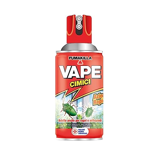 Vape Insetticida, Contro le Cimici e Ragni, Spray ad Azione Rapida, efficace in pochi secondi, 300ml