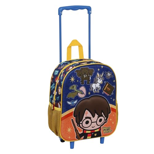 Harry Potter Crest-Zaino 3D con Ruote Piccolo, Arancione, 26 x 34 cm, Capacità 12.5 L