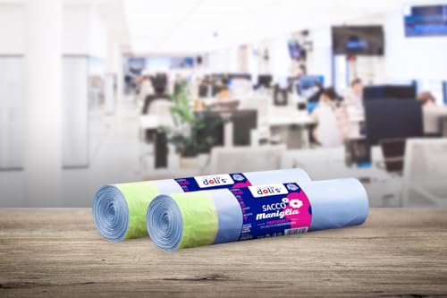 Doli's Sacchi Spazzatura Profumato 32L per Raccolta Differenziata, Antifor e Antigoccia, con Maniglie, 100% riciclabile (15 Sacchi)