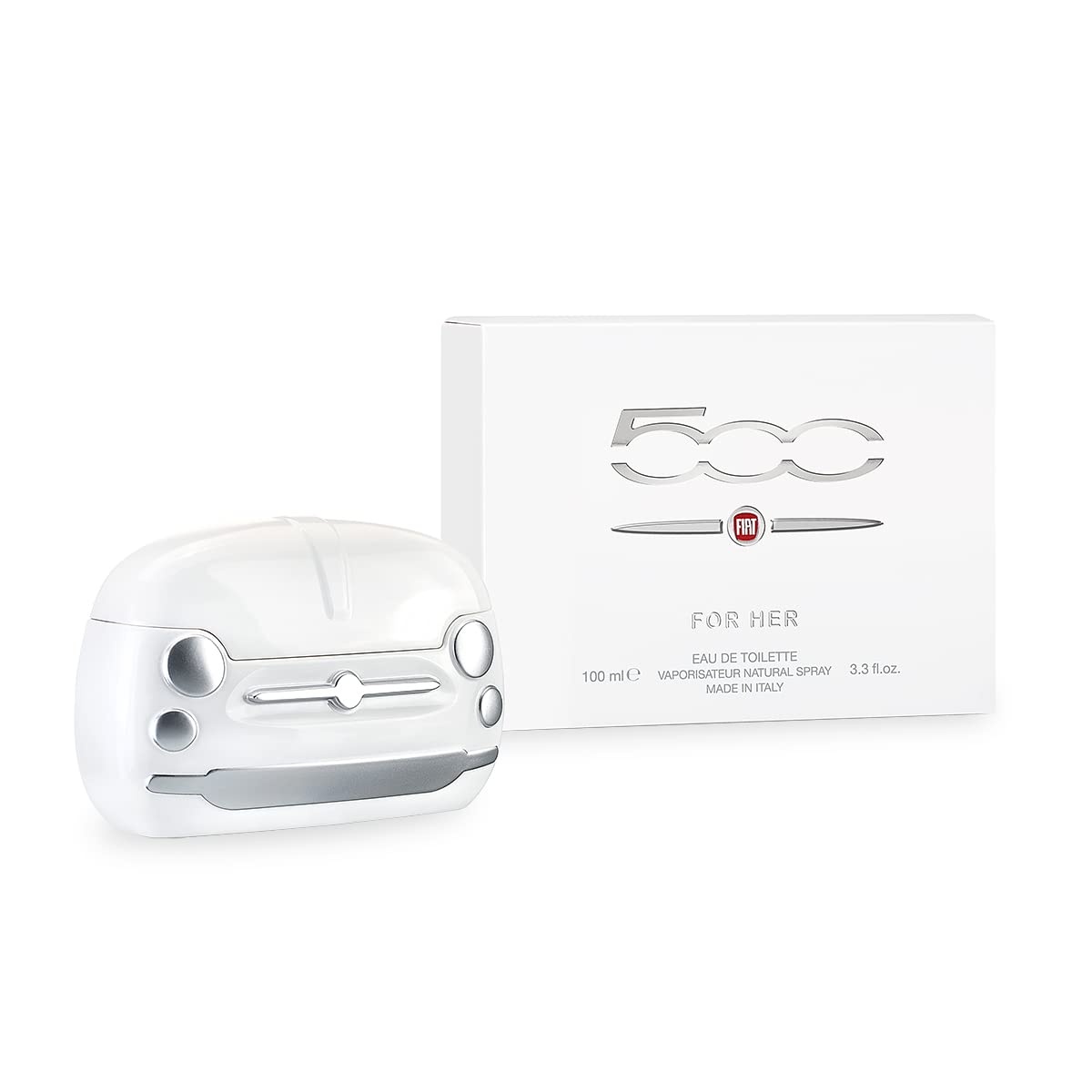 FIAT | Fiat 500 for Her Eau de Toilette - Profumo Donna con Fragranza Floreale, Fruttata e Legnosa, Profumo per Donna che Unisce Note Frizzanti con Note Legnose, Made in Italy, 100 ml