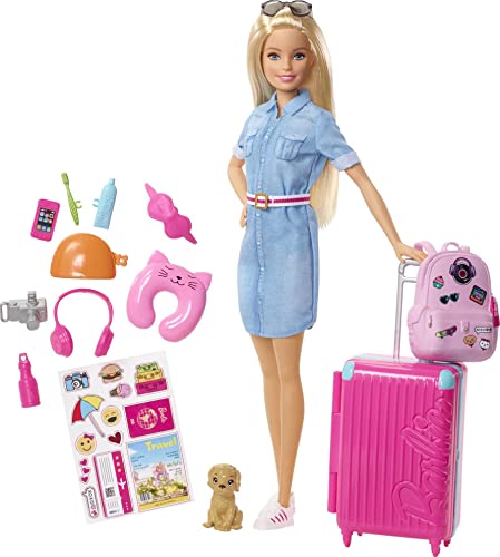 Barbie Scooter e Cagnolino, Moto con Cucciolo e Casco, Bambola non Inclusa, per Bambini 3 + Anni, FRP56