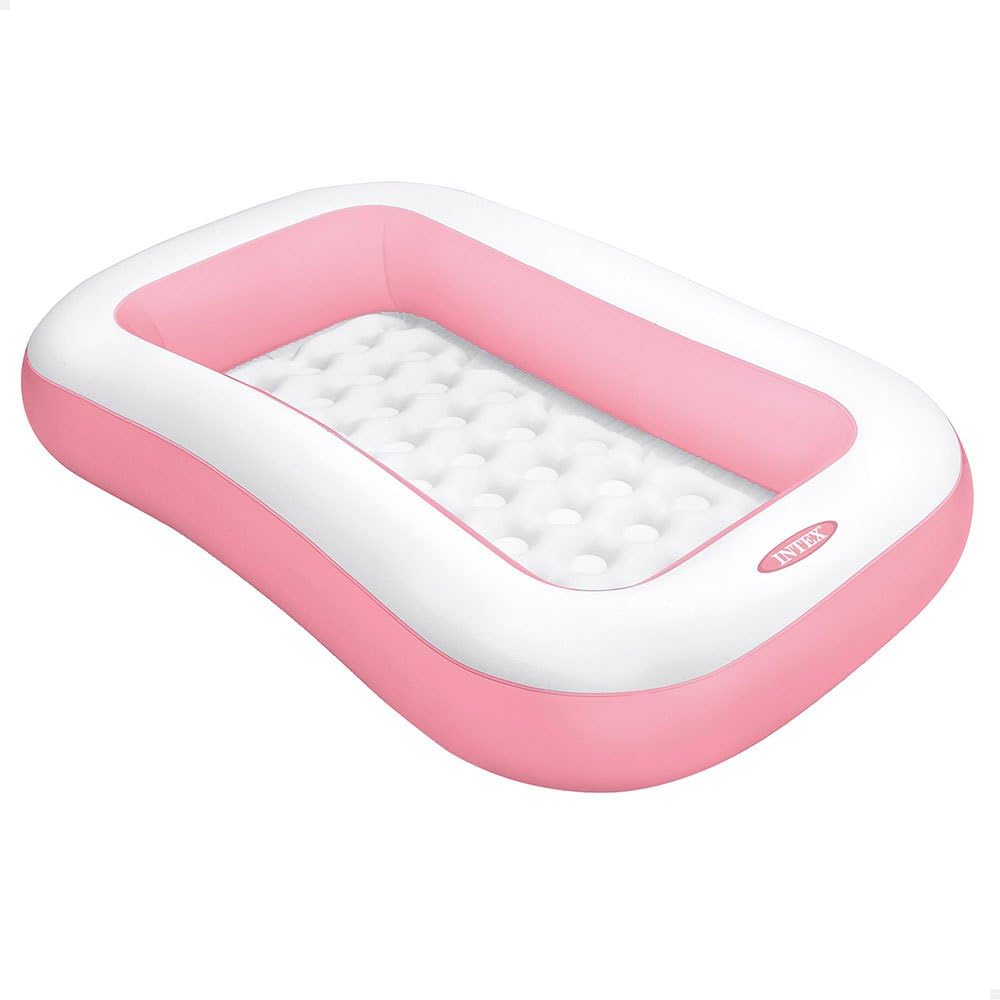 Intex 58423NP - Piscina Gonfiabile Rettangolare Rosa, Vinile, Rosa, 166x100x25 cm