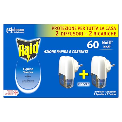 Raid Liquido Elettrico Antizanzare Comuni e Tigre