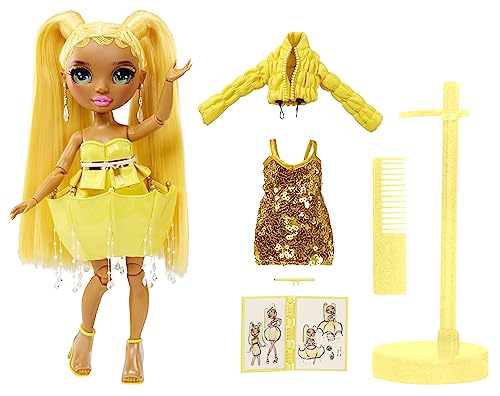 Rainbow High Fashion Doll con Slime & Animale - Ruby (Rosso) - Bambola scintillante da 28 cm con Slime scintillante, Animale Magico e Accessori Moda - Età 4-12 anni