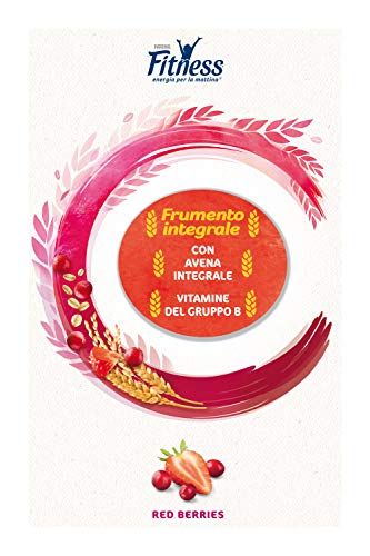 FITNESS Red Berries Barrette di Cereali Integrali con Frutti Rossi, 6 barrette da 23,5g (141g)