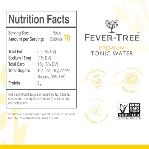 Fever Tree CP500103 Indian Tonic Acqua 24 lattine, taglia 150ml