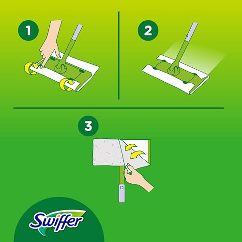 Swiffer Catturapolvere e Lavapavimenti, Cattura e Intrappola Polvere e Peli, Rimuove Sporco e Batteri, Lava Tutti Tipi di Pavimenti