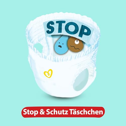 Pampers Pannolini per bambini, taglia 7 (15 kg+), protezione premium, extra large con borsa di protezione e blocco, confezione mensile, 123 pannolini