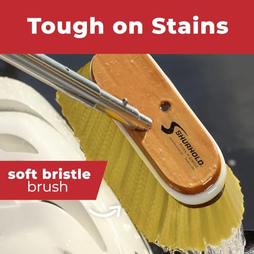 Shurhold Deck Brush with Soft Yellow Polystyrene Bristles