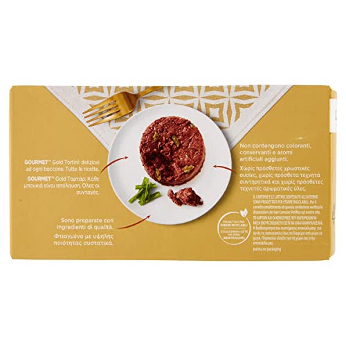 Gourmet Gold Gatto Mousse Con Agnello E Squisiti Fagiolini, 4 x 85 gr