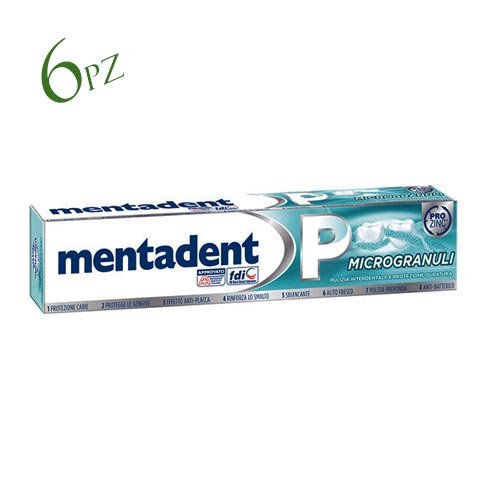 MENTADENT P DENTIFRICIO MICROGRANULI 6X75ML