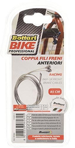 Bottari 96064, Coppia Fili Freni Anteriori per Biciclette Unisex-Adulto, Argento