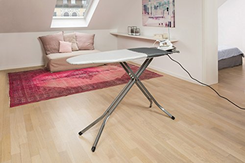 Vileda Total Reflect Telo da Stiro, Copriasse da Stiro Universale, Imbottito, con Elastico, in Tessuto, Grigio, 120–130 x 38-45 cm